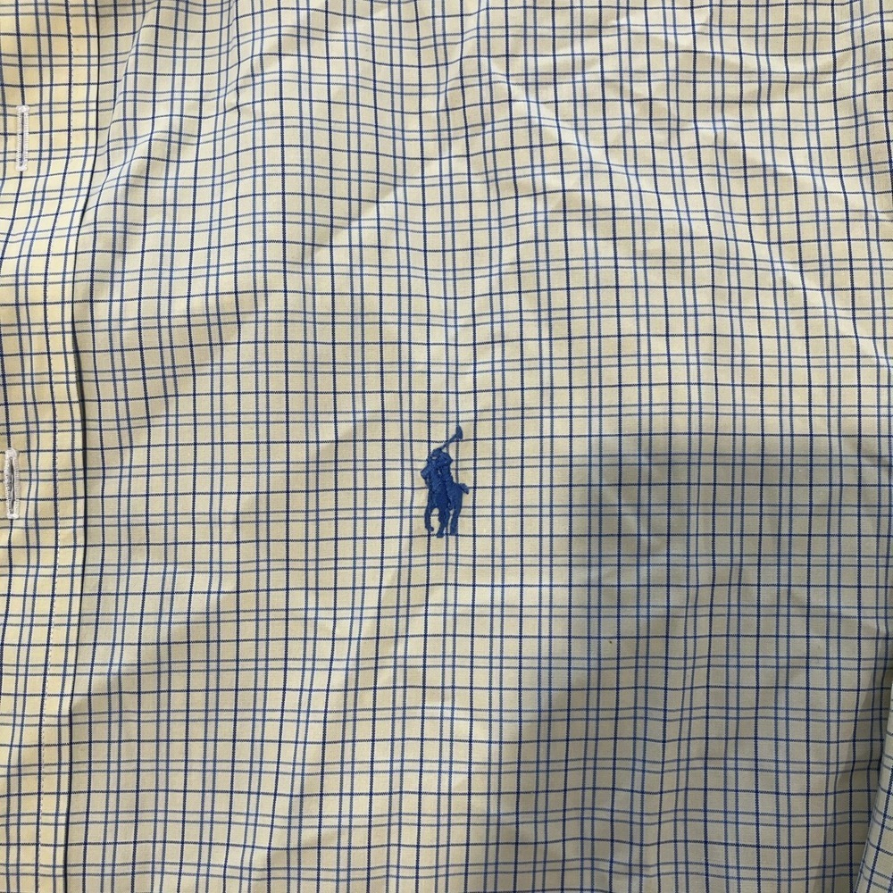 Polo Ralph Lauren Men's Button Up Yellow Plaid Shirt Classic Fit Size Large - Picture 2 of 4